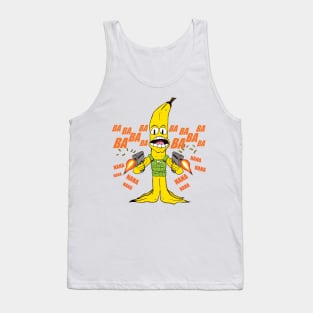 BA! BA! NANA! Funny Military Cartoon Banana! Food Fighter! Tank Top